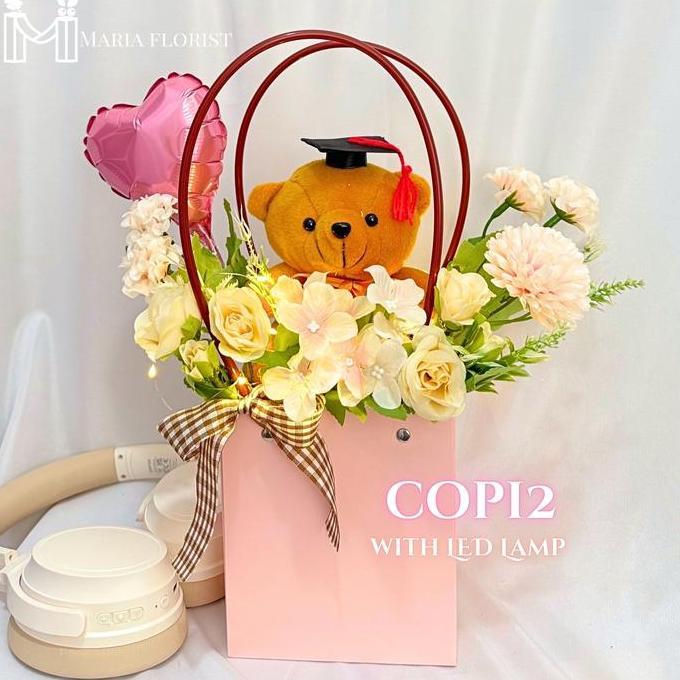 Buket Bunga Balon Box - Bloom Box Wisuda - Buket Bloom Box Wisuda KS