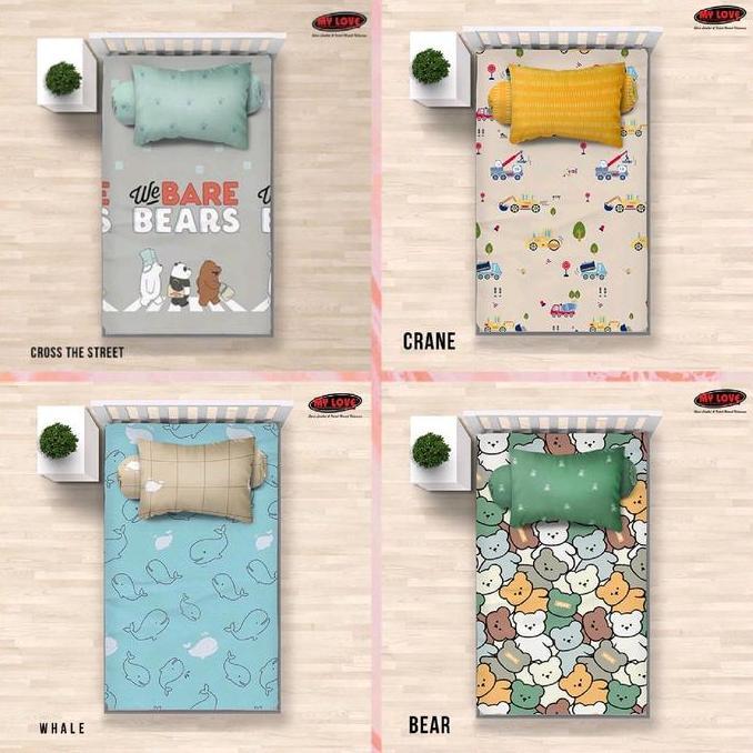 TERLARIS SPREI ALL NEW MY LOVE MOTIF KARAKTER UK 120X200X30CM / SEPRAI MYLOVE SINGLE
