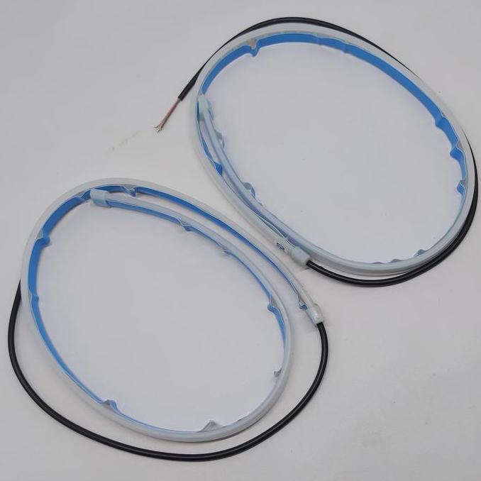 Promo Lampu Alis LED Running 60 CM 12 Volt DRL Lampu Alis Fleksibel Waterproof 2 Mode Motor Mobil 12