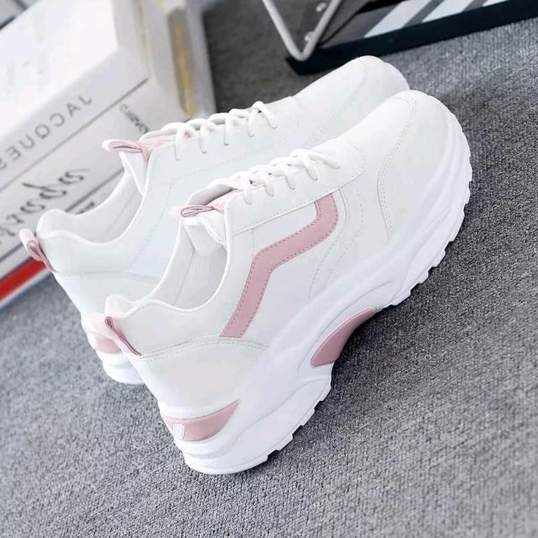100% Aman Hilya1010 Sepatu Wanita Sneaker Putih Casual Sport Korea Sepatu Sneakers Wanita Terbaru Ca
