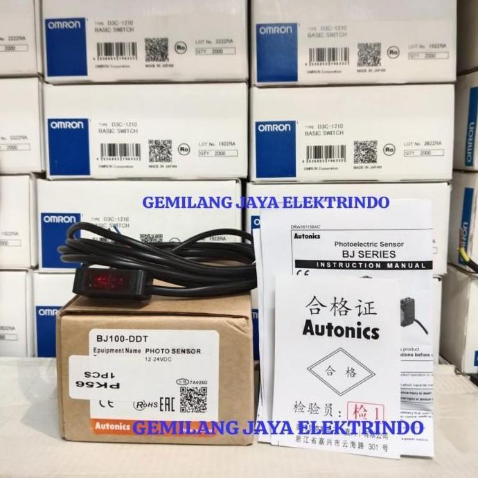 AUTONICS BJ100-DDT PHOTOELECTRIC SENSOR / PHOTO SENSOR AUTONICS ASLI TERMURAH