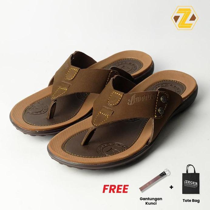 Zeger Footwear Sandal kulit pria Zeger -  Bellamo 671 sandal pria dewasa