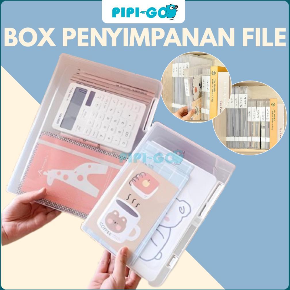 PPG - Kotak Penyimpanan File A4 A5 Clear Folder Kotak Penyimpanan Plastik Transparan Termurah