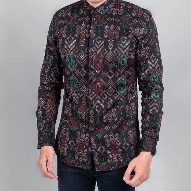 PREMIUM CASTLES.ID KEMEJA BATIK SONGKET PRIA KEMEJA BATIK FORMAL COWOK