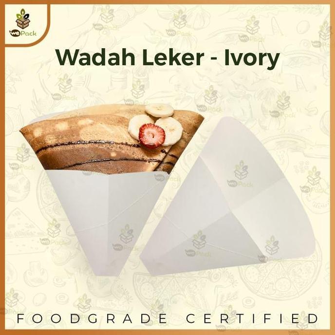 Wadah crepes / tempat makan crepes / Kemasan leker
