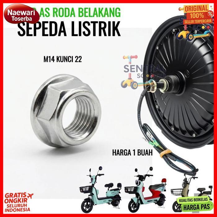 Termurah Mur Untuk As Roda Belakang Sepeda Listrik Selis Uwinfly Exotic Pacific Goda M14 Kunci 22 An