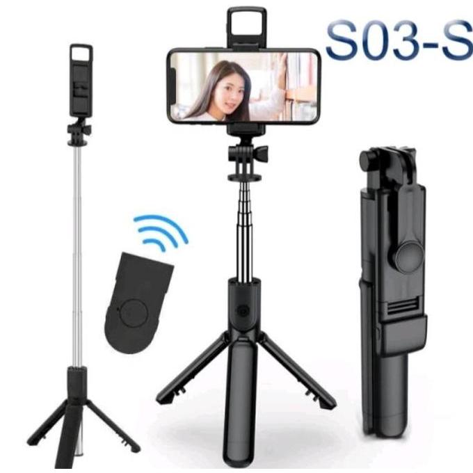 Tongsis Tripod Remote Bluetooth S03-S Selfie Stick S03 - S Varian