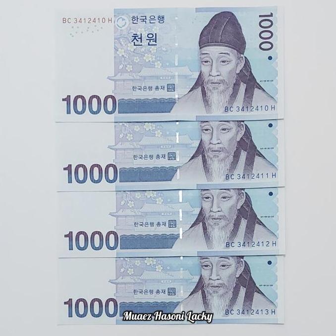 Korea Selatan Won Pecahan 1000 Original
