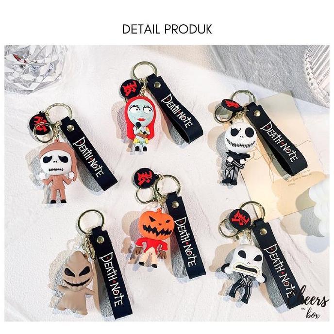 63. Keychain The Nightmare Before Christmas / Gantungan Kunci Halloween / Ganci Tengkorak Pumpkin / 