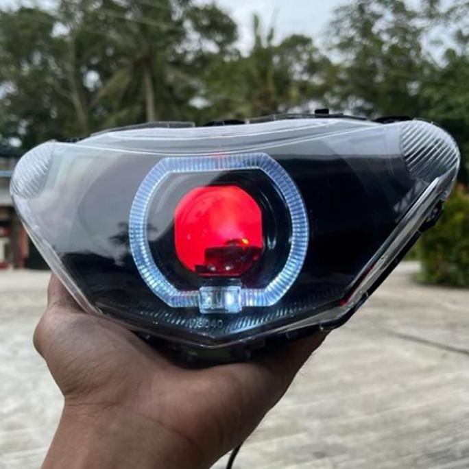 reflektor lampu depan MIO SMILE NEW biled ala2 3inch LED super terang tinggal pasang