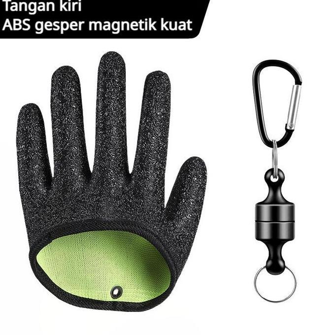 Sarung Tangan Mancing Anti Slip & Anti Tusuk, Latex Pelindung untuk Mancing Lure & Memancing Laut, T