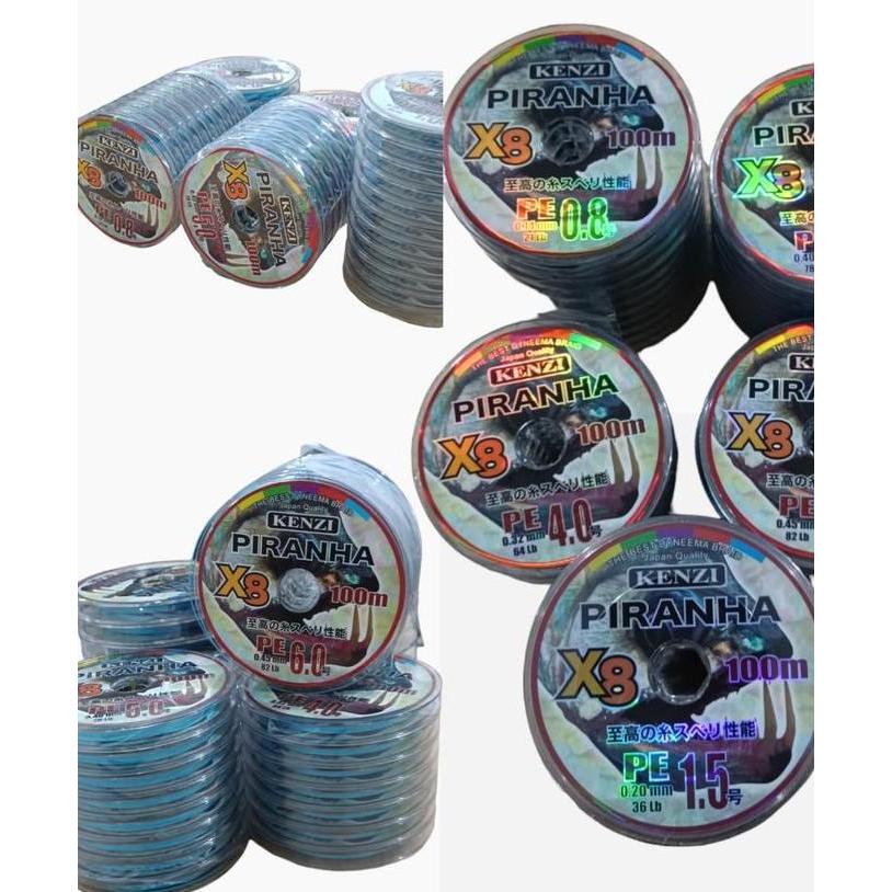 Senar Pancing PE PIRANHA X8 100M Termurah