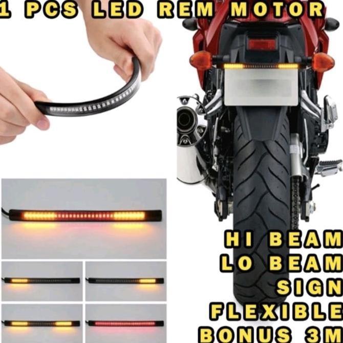 Lampu Rem Motor, lampu LED, lampu plat nomor. flexible.