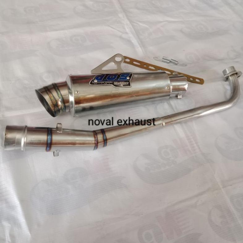 WARSIHLAPAK KNALPOT RACING DOS FULL SYSTEM UNTUK MOTOR BEBEK ALL VARIAN/TYPE SUPRA KARISMA JUPITER V