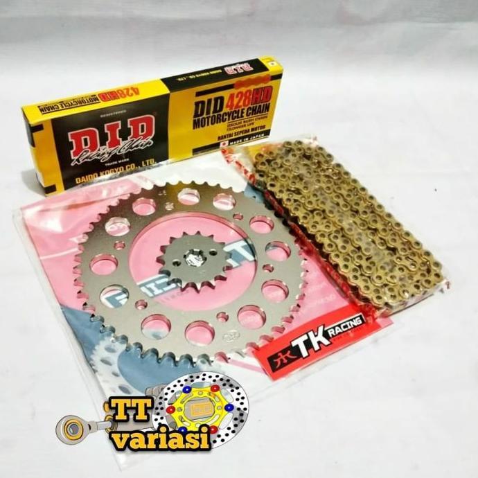 Gear set Vixion R rantai DID 428HDS GOLD 15 48 140
