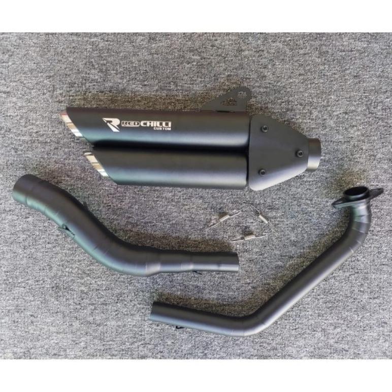 SOLVACONCEPT KNALPOT YAMAHA XSR 155 - KNALPOT XSR 155 - KNALPOT XSR DOUBEL HOLE TERMURAH