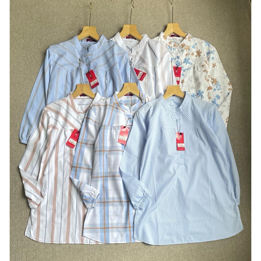 BIG PROMO Tunik Eclo Tunik Wanita 3C Motif Kotak Kotak Tunik Wanita Bahan Katun Premium