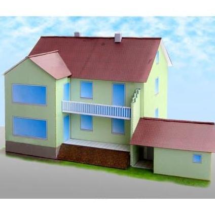 (Mainan Kertas) DIY Papercraft Diorama Rumah Strassdorf 1968