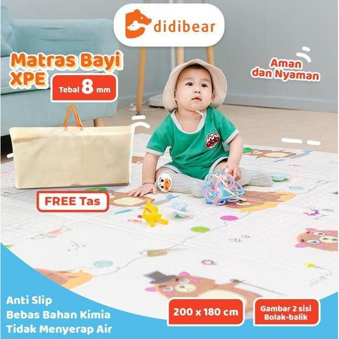 Matras Bayi Tebal 8MM Playmat Bayi Karpet Lipat Anak/Bayi Tikar Lipat Foam Matras Anak