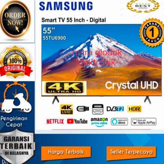 TERLARIS LED TV SAMSUNG 55INCH 55TU6900 SMART UHD CRYSTAL 4K GARANSI RESMI