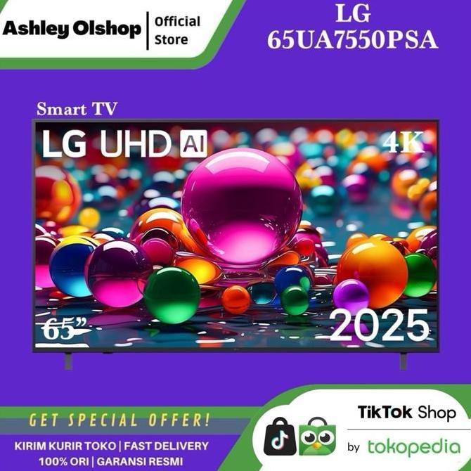 TERLARIS TV LG 65 INCH UA75 LG 65UA7550PSA 4K UHD SMART TV LG 65UA7550 UHD AI UA75 65