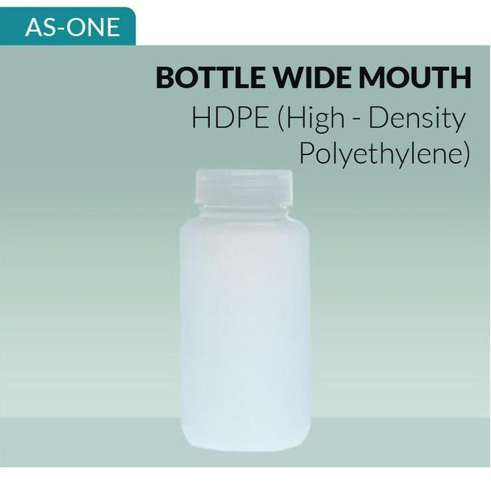 BOTOL PLASTIK 1000mL wide mouth Bottle HDPE AS-ONE