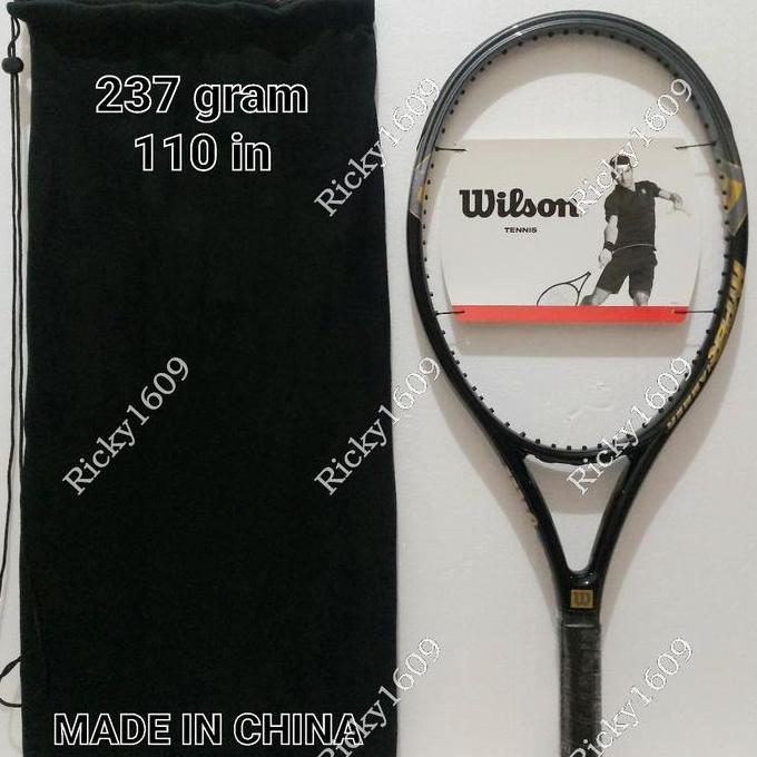 TERLARIS RAKET TENIS WILSON HYPER HAMMER 2.3 GRAY/GOLD - HYPER CARBON -ORINAL