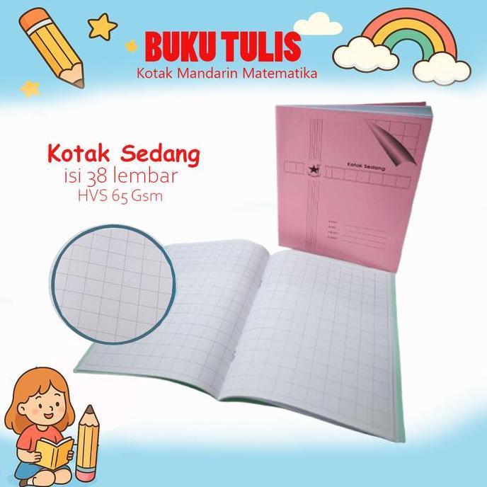 5/10/14MM Kotak]Grid Notebook Buku Tulis Kotak Murid SD Buku Catatan Sisiwa Note book Perlengkapan s