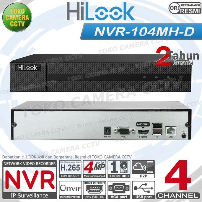 TERLARIS NVR 4 CHANNEL HILOOK NVR-104MH-D NVR 4CH HILOOK