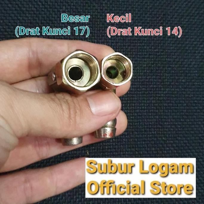 Lansungkirim- Nepel Sambungan Selang Untuk Kompor Tanam Gas Rinnai Getra Suggo Dll