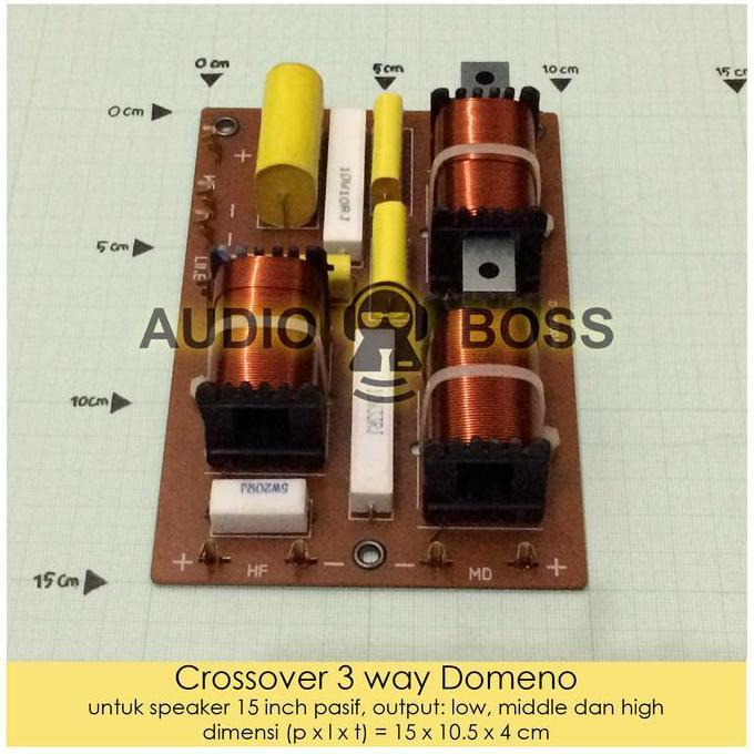 Nach- Crossover Pasif 3 Way Domeno Low Mid High Indoor Outdoor 500 Watt