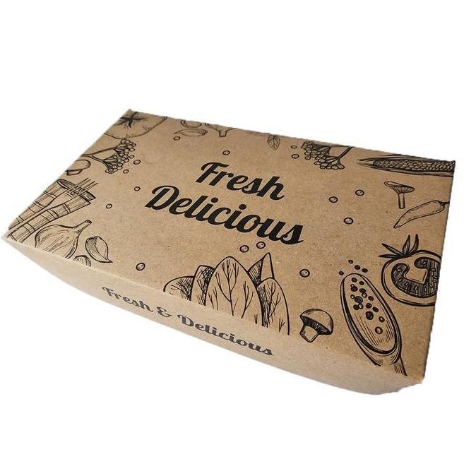 Nicht- Lunch Box Paper - Large / Kotak Makan / Dus Nasi / Kotak Bungkus Nasi / Kotak Takeaway Nasi G