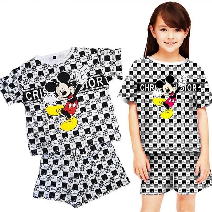 Wakeup- Baju Setelan Anak Perempuan Model Celana Umur 6- 12 Tahun/ Baju Model