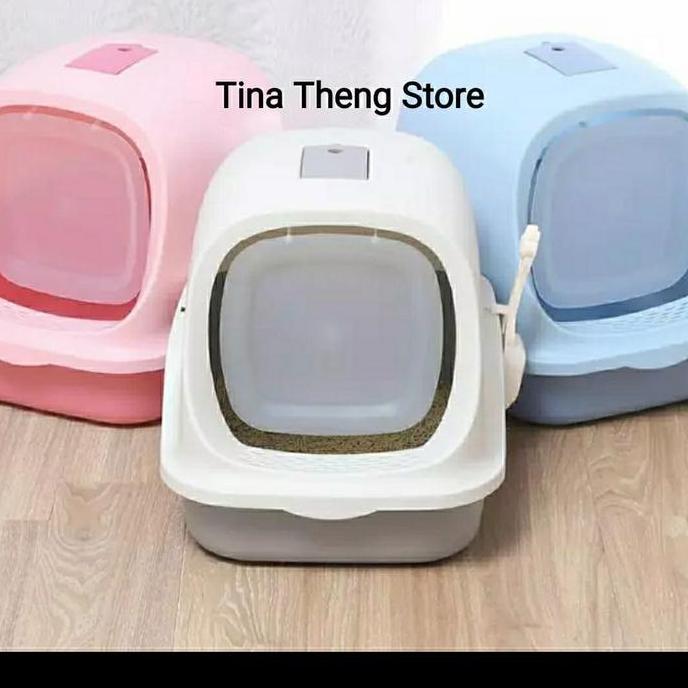 Nespt- Tempat Pasir Kucing " Cat Litter Box Otomatis Door " Bak Pasir Kucing