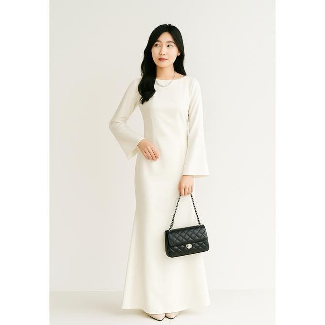 KEKINIAN Long Dress Rora Satin Sleeve Wanita Dress Kondangan Dress Bridesmaid KEKINIAN