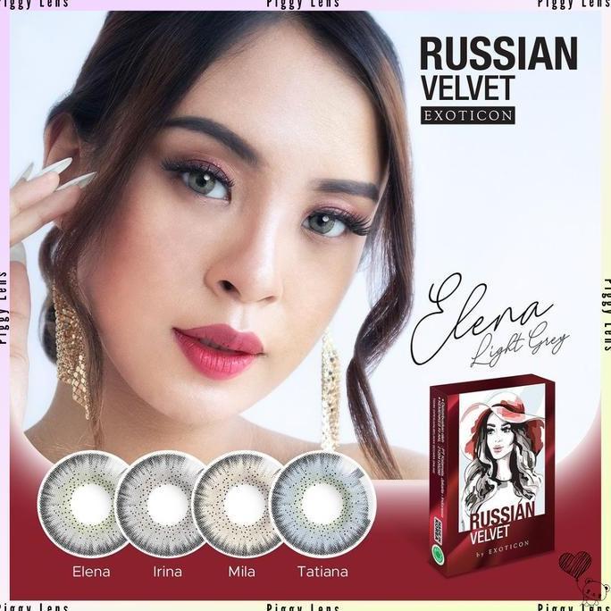 Cod,Bisa- Softlens X Russian Velvet By Exoticon Normal & Minus 0.50 S/D 6.00 ( Free Lenscase ) Lens