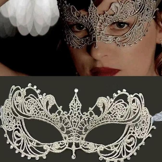 Arifin_dessa - New Mask Party Halloween - Topeng Wanita Pesta Renda Kain