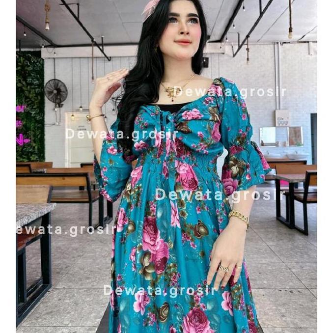 HARGA PRODUK DRESS ANDINI SERUT JUMBO MOTIF BUNGA HARGA PRODUK