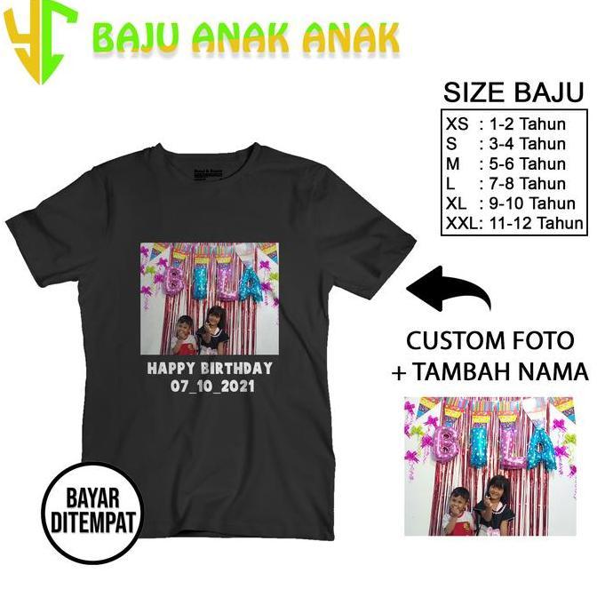 Zzxx- Yc Kaos Anak Sablon Bisa Request Gambar/Foto Sendiri - Baju Kaos Bebas Desain - Kaos Foto Send