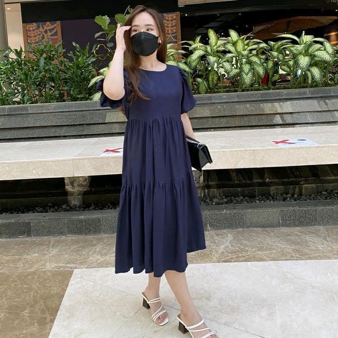 LIMITED EDITION  dress wanita kekinian dress felicia dress midi korean style LIMITED EDITION 