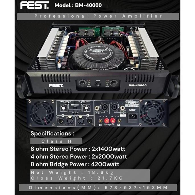 Murah Power Amplifier Fest Bm40000 Bm 40000 Original
