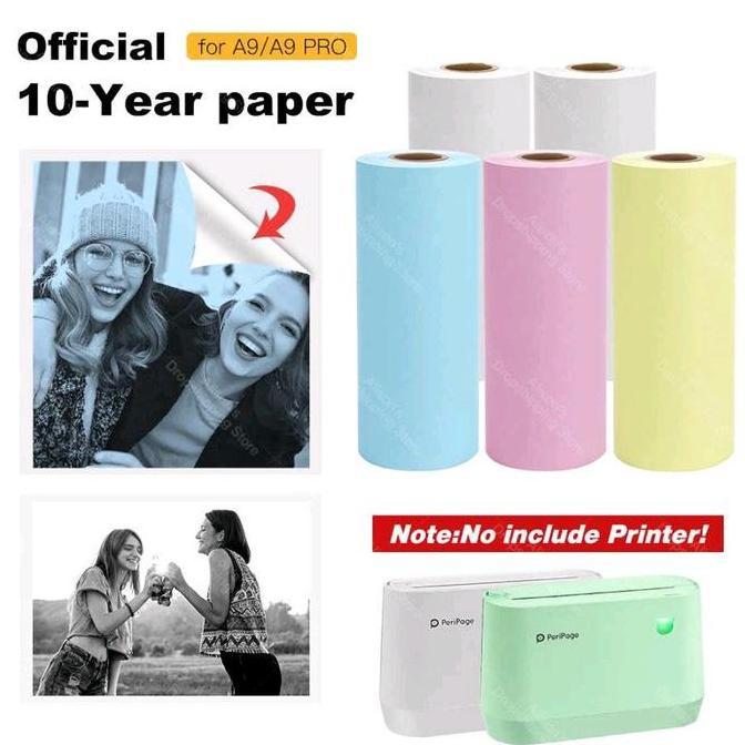 Terjaminmutu- Sticker Colour Peripage 77Mm A9 A9 Pro A9S A9Max Thermal Sticker