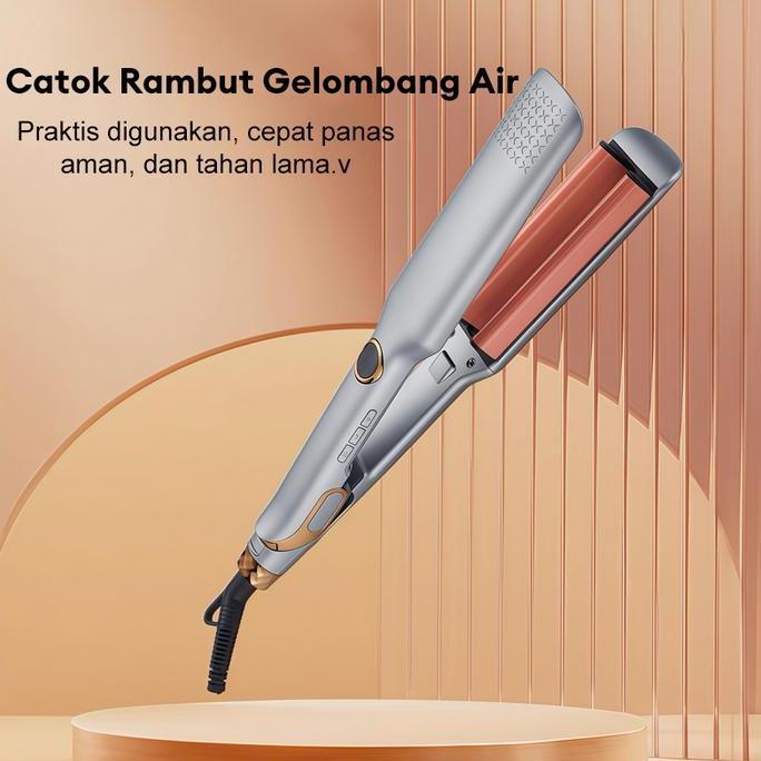vivatamanul5 - tixx catok rambut gelombang air v2058 dua ukuran 19mm/11mm suhu 100-230c ion negatif 