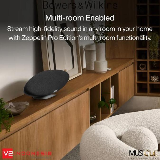 Grosir Bowers & Wilkins Zeppelin Pro Edition Grey - Speaker Hifi Dengan Driver 25Mm & 90Mm, Bluetoot