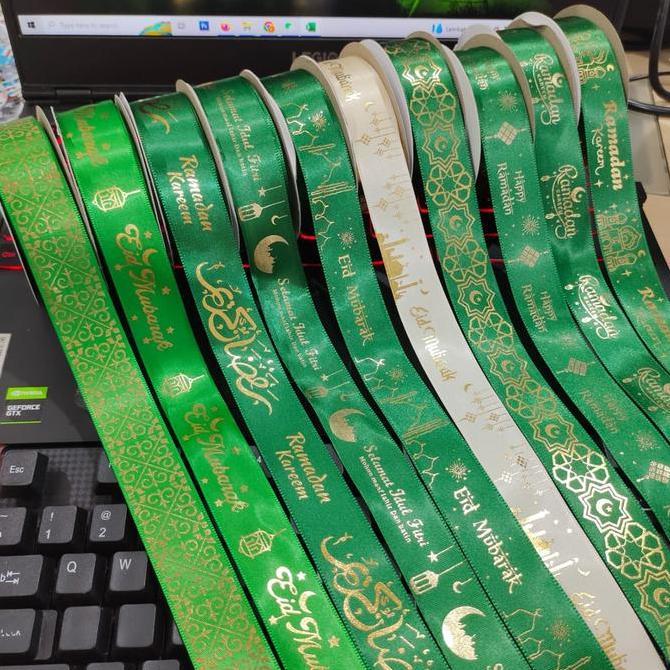 Lengkapdisini- 1 Roll Pita Ramadhan ,5Cm - Pita Idul Fitri Ps303