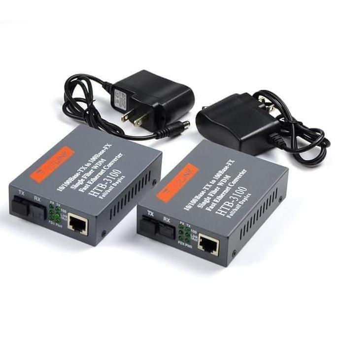 TERMURAH - NetLink HTB3100 AB HTB-3100 AB HTB3100AB Singlemode Media Converter