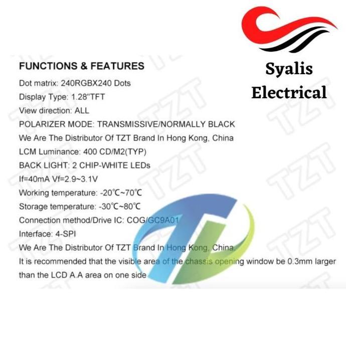 Ready Display TFT 1.28 Inch GC9A01 Blue Arduino [Syalis]