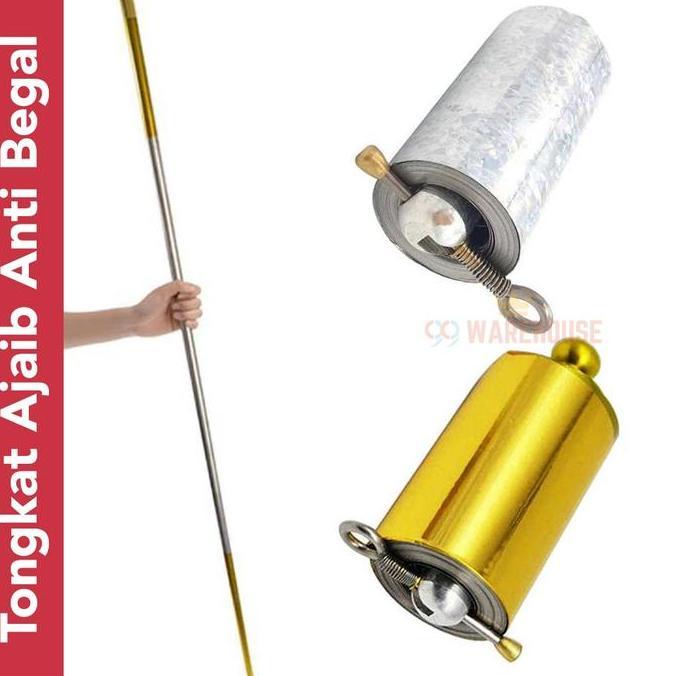 MEMATRI Tongkat Ajaib Anti Begal / Tongkat Sulap Besi Metal Magic Trick Lipat PROTOK