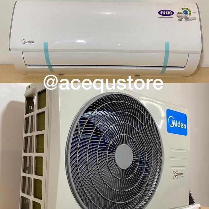 Terlaris Ac Midea 1/2Pk Low Watt 340Watt Msaf05Crn2 Unit Only + Paket Pasang 3 Meter Ac Sepaket Pend