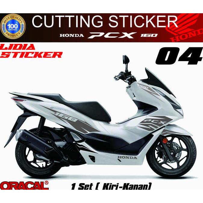 cutting sticker pcx 160 putih striping pcx